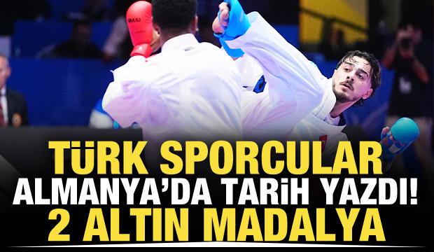 T&uuml;rk sporcular Almanya'da tarih yazdı! 2 altın madalya