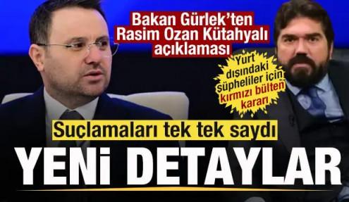 Bakan Gürlek'ten Rasim Ozan Kütahyalı açıklaması! Suçlamaları tek tek saydı!