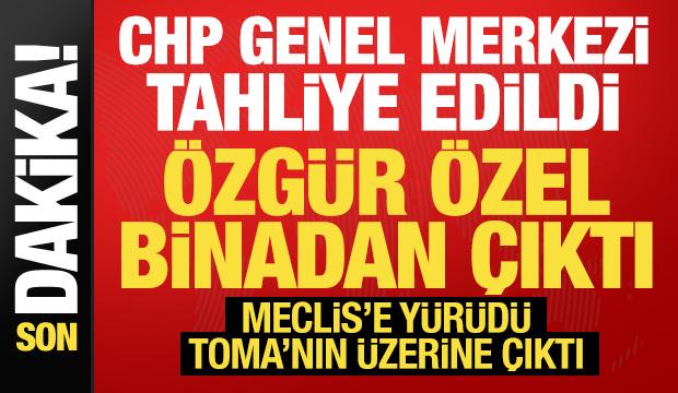 CHP Genel Merkezi tahliye edildi: Özgür Özel binadan çıktı! İşte son durum...