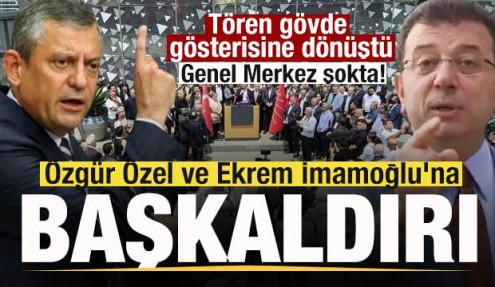 Tören gövde gösterisine dönüştü! Özgür Özel ve Ekrem İmamoğlu'na başkaldırı!