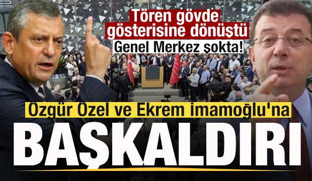 Tören gövde gösterisine dönüştü! Özgür Özel ve Ekrem İmamoğlu'na başkaldırı!