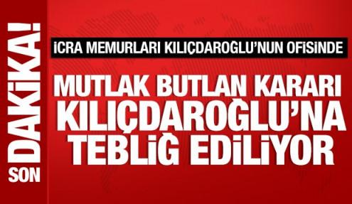 Mutlak butlan CHP'ye tebliğ ediliyor