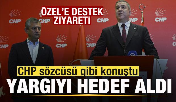 Özgür Özel'e destek ziyareti! TBB Başkanı Erinç Sağkan CHP sözcüsü gibi konuştu