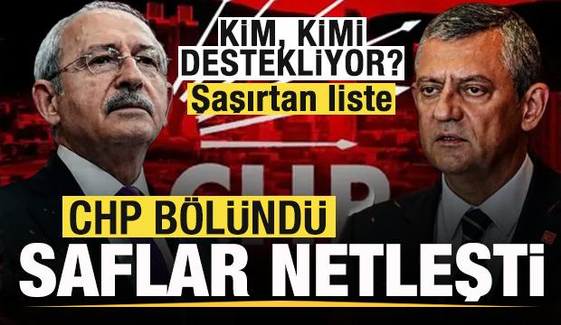 CHP bölündü! Saflar netleşti! Kim, kimi destekliyor? Listede sürpriz isimler