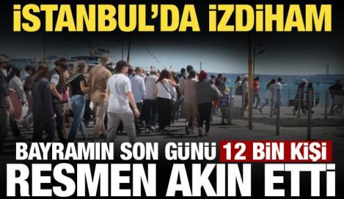 İstanbul'da bayramın son günü izdiham: 12 bin kişi akın etti! Metrelerce kuyruk...