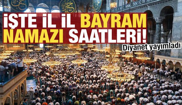 İşte il il Kurban Bayramı namazı saatleri!