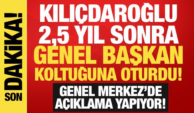 Kemal Kılıçdaroğlu 2,5 yıl sonra ilk kez Genel Merkez'de! Makamında poz verdi