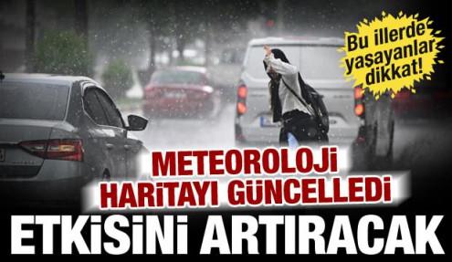 Meteoroloji haritayı güncelledi: Sağanak ve fırtına birçok ili vuracak