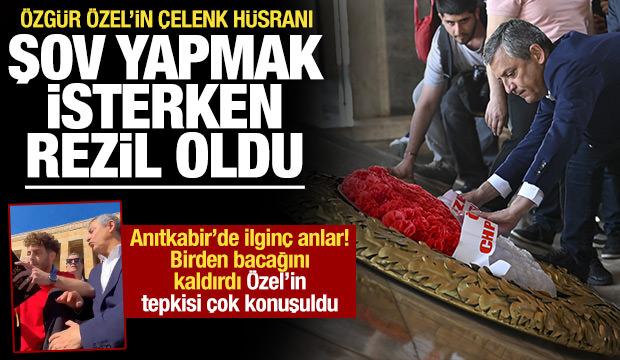 Özgür Özel'in çelenk şovu hüsrana döndü! Anıtkabir'de ilginç anlar