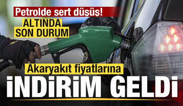 Petrolde sert d&uuml;ş&uuml;ş! Akaryakıt fiyatlarında indirim! Altında son durum