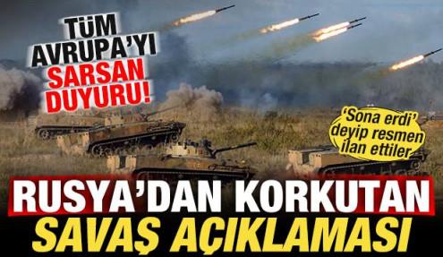 Rusya'dan son dakika savaş açıklaması! Tüm Avrupa'yı sarsan duyuru! Resmen ilan ettiler