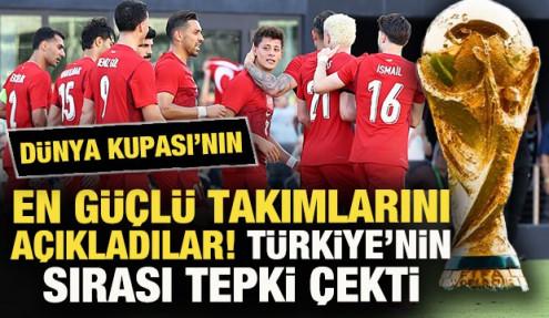 2026 Dünya Kupası'nın en güçlü takımlarını açıkladılar! Türkiye'nin sırası tepki çekti