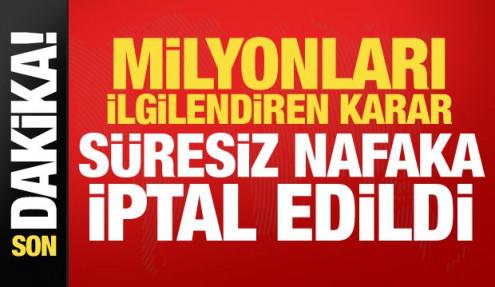 Anayasa Mahkemesi'nden süresiz nafaka kararı: İptal edildi!