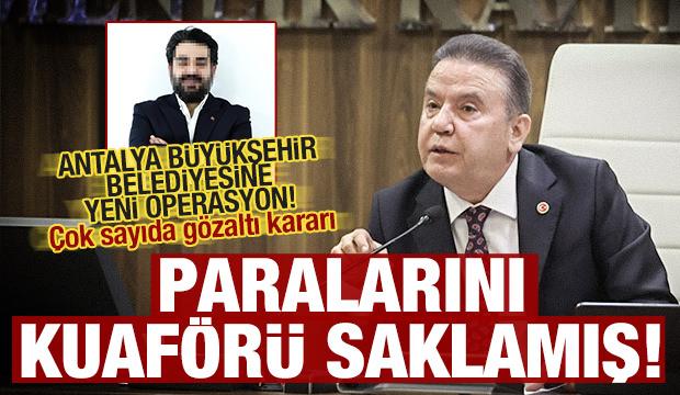 Antalya B&uuml;y&uuml;kşehir Belediyesine yeni operasyon: 3 g&ouml;zaltı!