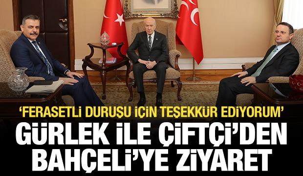Gürlek ile Çiftçi'den Bahçeli'ye ziyaret
