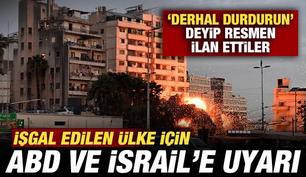 İran'dan işgal edilen ülke için ABD ve İsrail'e uyarı! Resmen ilan ettiler