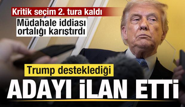 Kritik seçim 2. tura kaldı! Trump desteklediği adayı ilan etti! Müdahale iddiası!