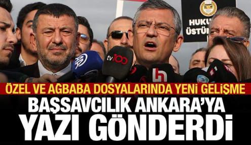 Özgür Özel ve Veli Ağbaba'ya fezlekeyle ilgili dosya Ankara'ya gönderildi