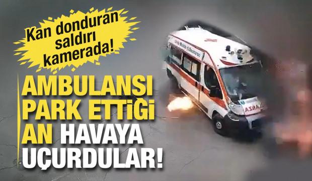 Rusya'nın herson'da ambulansı vurduğu anlar kamerada