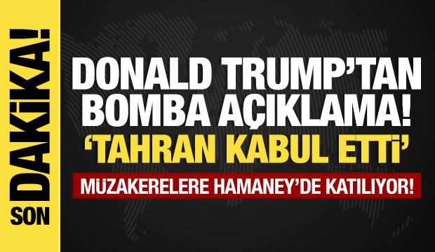 Son dakika... Donald Trump: İran nükleer silah sahibi olmayacağını kabul etti! 