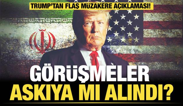 Son dakika...G&ouml;r&uuml;şmeler askıya mı alındı? Trump&rsquo;tan flaş m&uuml;zakere a&ccedil;ıklaması!