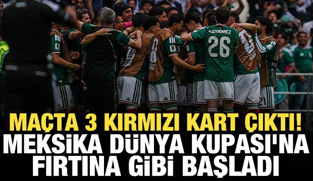 Dünya Kupası 3 kırmızı kartla başladı! Meksika, Güney Afrika'ya geçit vermedi