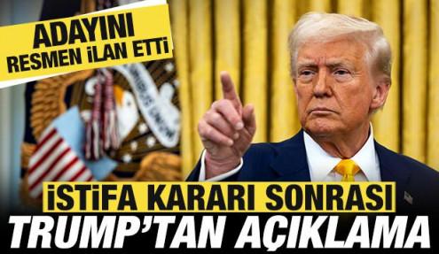 İstifa kararı sonrası Trump'tan açıklama: Adayını resmen ilan etti