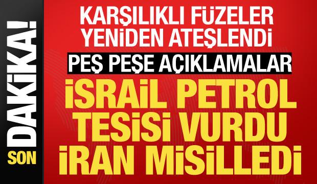 Karşılıklı f&uuml;ze saldırıları: İran'da petrokimya tesisi vuruldu! İsrail teyakkuzda