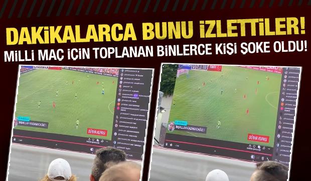 Milli ma&ccedil; sandılar, dakikalar sonra fark ettiler! Binlerce kişiyi şoke eden g&ouml;r&uuml;nt&uuml;