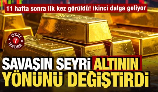 Savaşın seyri değişti, altın fiyatları sert çakıldı: Yüzde 2 kayıpla 11 haftanın en düşüğü