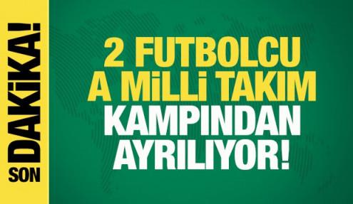 TFF açıkladı! 2 futbolcu milli takım kampından ayrılıyor
