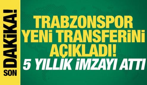 Trabzonspor yeni transferini açıkladı! 5 yıllık imzayı attı