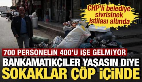 Bankamatikçiler yaşasın diye sokaklar çöp içinde: CHP'li belediye can çekişiyor