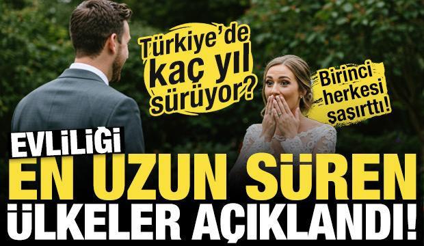 Evliliği en uzun s&uuml;ren &uuml;lkeler a&ccedil;ıklandı! T&uuml;rkiye'deki &ccedil;iftler ka&ccedil; yıl evli kalıyor?