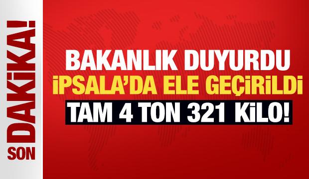 İpsala Gümrük Kapısında ele geçirildi: 4 ton 321 kilo uyuşturucu madde yakalandı