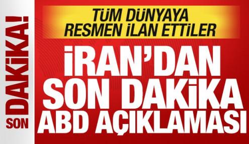İran'dan son dakika ABD açıklaması! Tüm dünyaya ilan ettiler! Anlaşma imzalandı