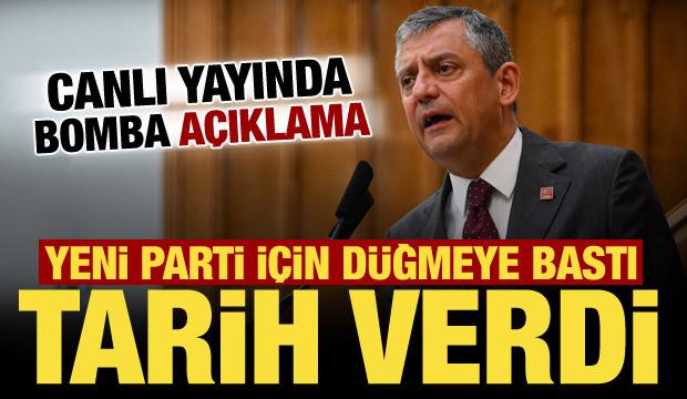 Özgür Özel'den yeni parti hazırlığı! Canlı yayında açıkladı, tarih verdi