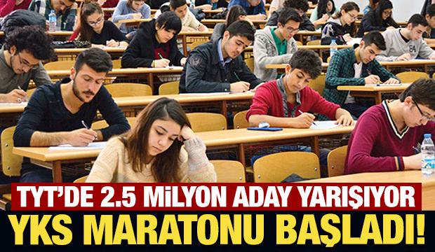 Son Dakika: YKS heyecanı başladı! 2.5 milyon üniversite adayı ter dökecek