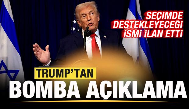 Trump'tan bomba açıklama: Seçimde destekleyeceği ismi ilan etti
