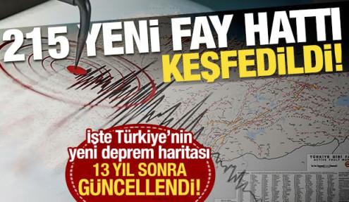 13 yıl sonra güncellendi! 215 yeni fay keşfedildi: İşte Türkiye'nin diri fay haritası!