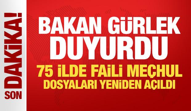 Bakan Gürlek: 75 ilimizde 638 faili meçhul dosya ile ilgileniyoruz