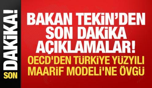Bakan Tekin'den son dakika açıklamalar!