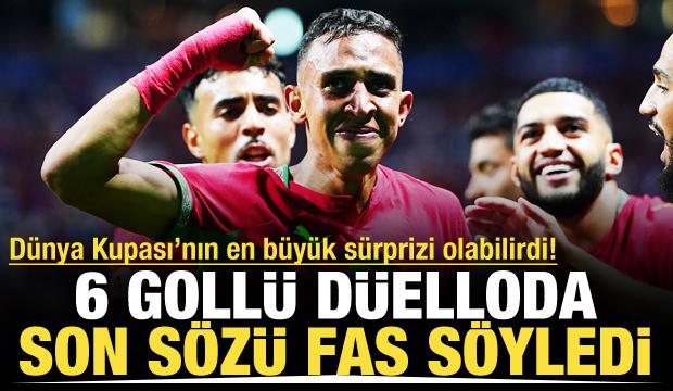 D&uuml;nya Kupası'nın en b&uuml;y&uuml;k s&uuml;rprizi olabilirdi! 6 goll&uuml; d&uuml;ellodan Fas &ccedil;ıktı