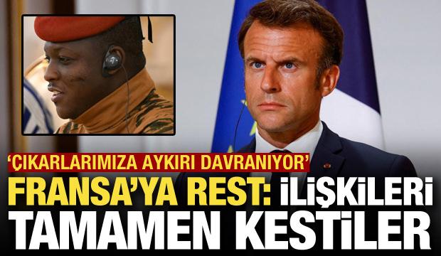 Fransa'ya rest: Diplomatik ilişkileri kestiler! 