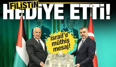 İçişleri Bakanlığı'nda görüştüler: Ziyad Hab El Rih'ten Bakan Çiftçi'ye manidar hediye