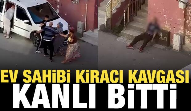 Kartal'da kiracısıyla kavga eden ev sahibinin bı&ccedil;aklandığı anlar ortaya &ccedil;ıktı
