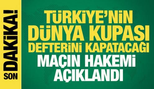 Türkiye'nin Dünya Kupası defterini kapatacağı ABD maçının hakemi açıklandı