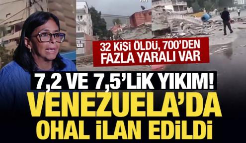 Son Dakika: Peş peşe depremlerin ardından Venezuela'da OHAL ilan edildi