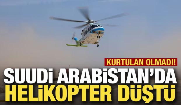 Son dakika... Suudi Arabistan'da petrol şirketine ait helikopter d&uuml;şt&uuml;