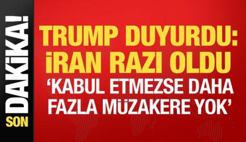 Son dakika... Trump: İran nükleer denetime tabi